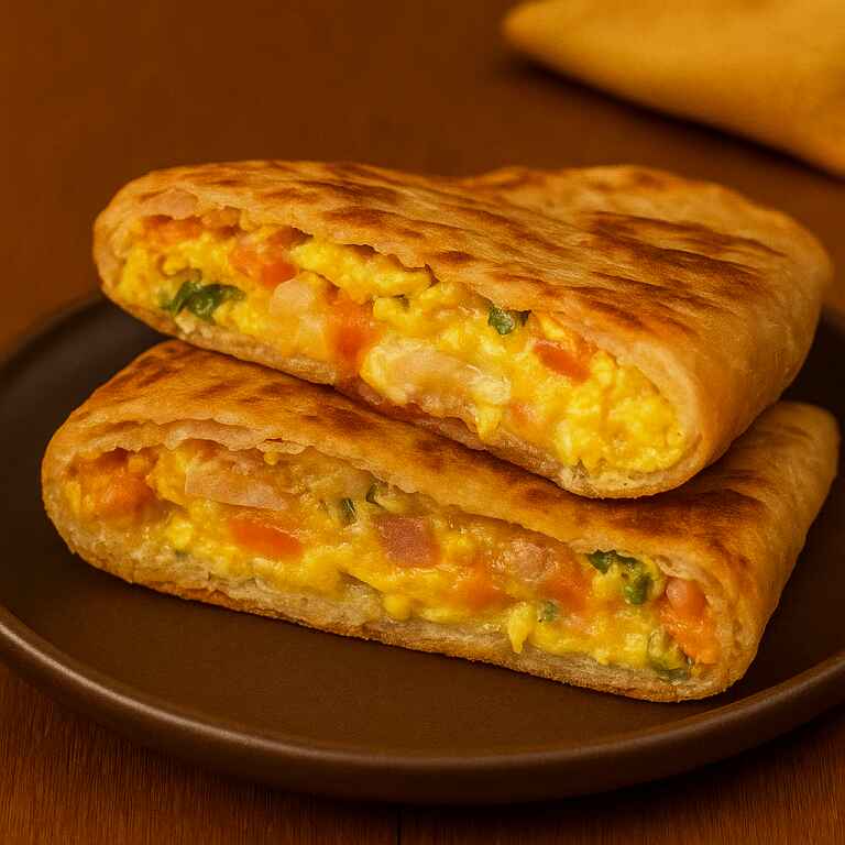 Omelette Paratha with Curd